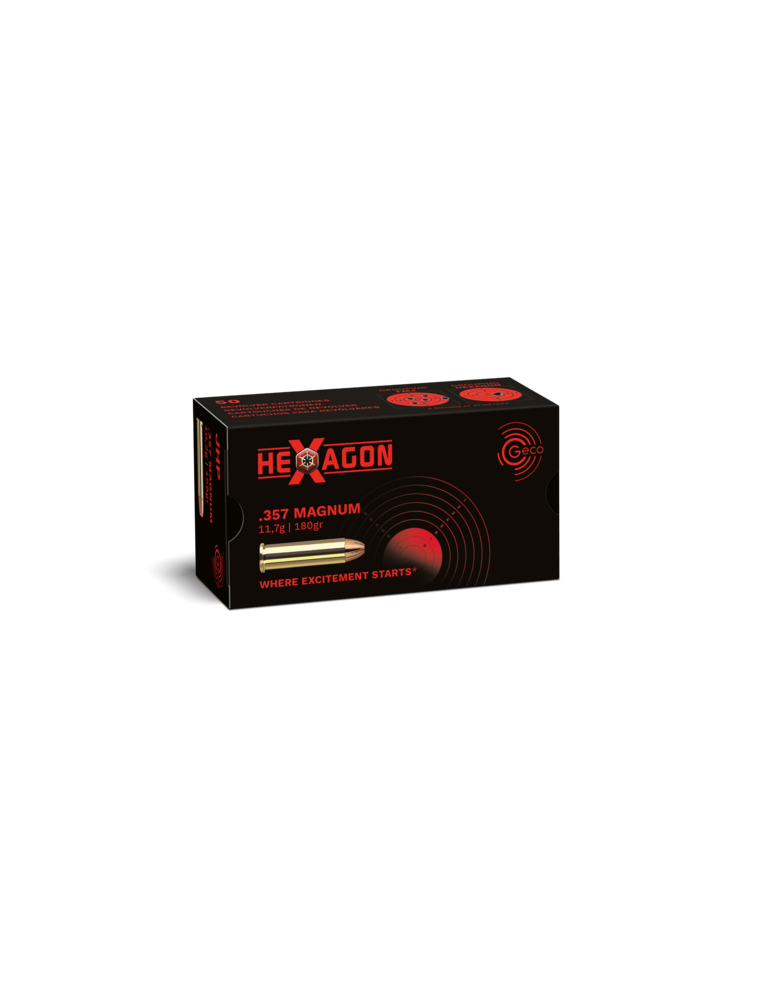 GECO 357MAG HEXAGON 180GR