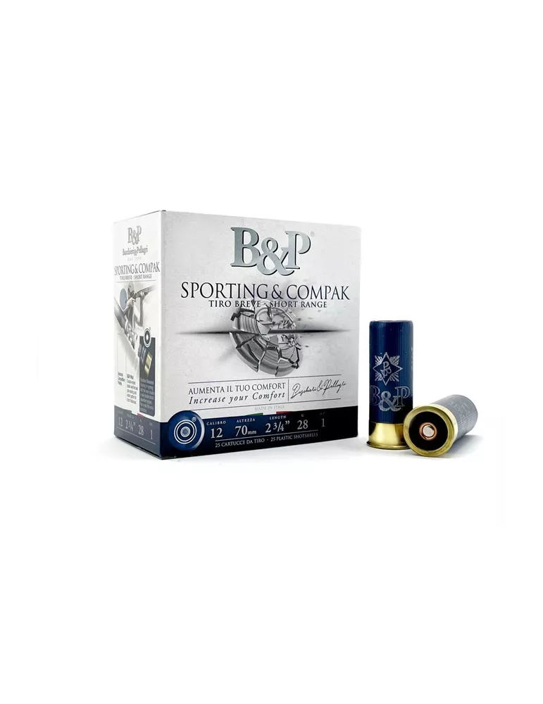CARTOUCHES B&P COMPAK SHORT RANGE CAL12 PB N°9 28G BJ