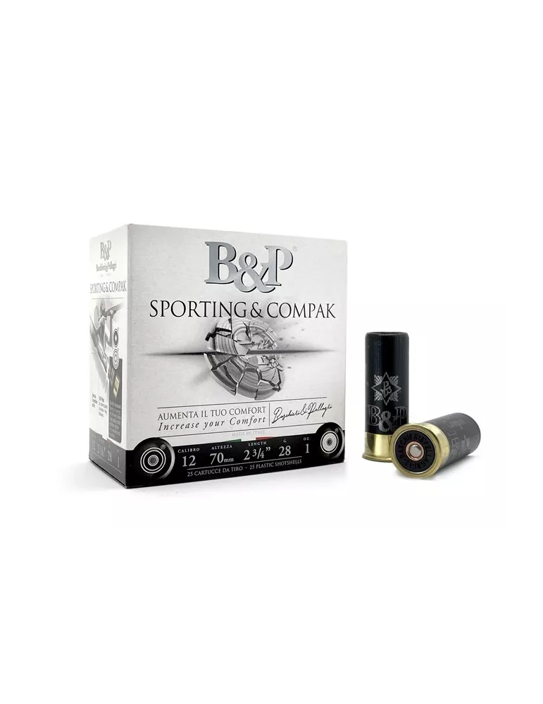 CARTOUCHES B&P COMPAK MEDIUM RANGE CAL12 PB N°8 28G BJ