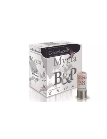 CARTOUCHES B&P MYGRA COLOMBACCIO CAL12 PB N°5,5 36G BJ