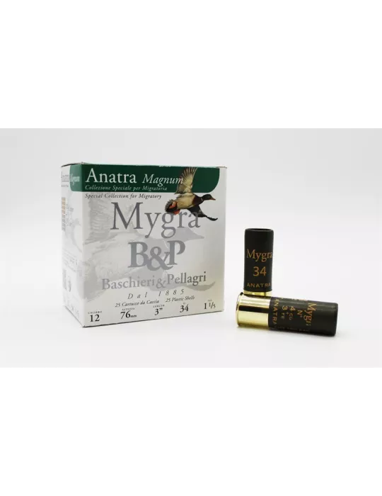 CARTOUCHES B&P MYGRA ANATRA CAL12 PB N°3+4 34G BJ
