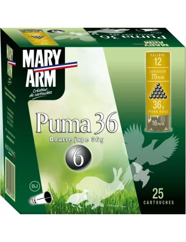 CARTOUCHES MARY ARM PUMA 36 CAL12 PB N°4-5-6 36G BJ