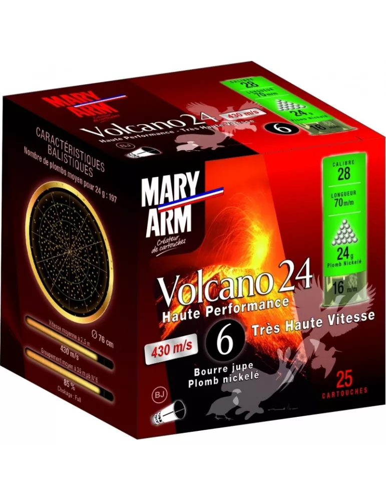 CARTOUCHES MARY ARM VOLCANO CAL28 PB N°6 24G BJ