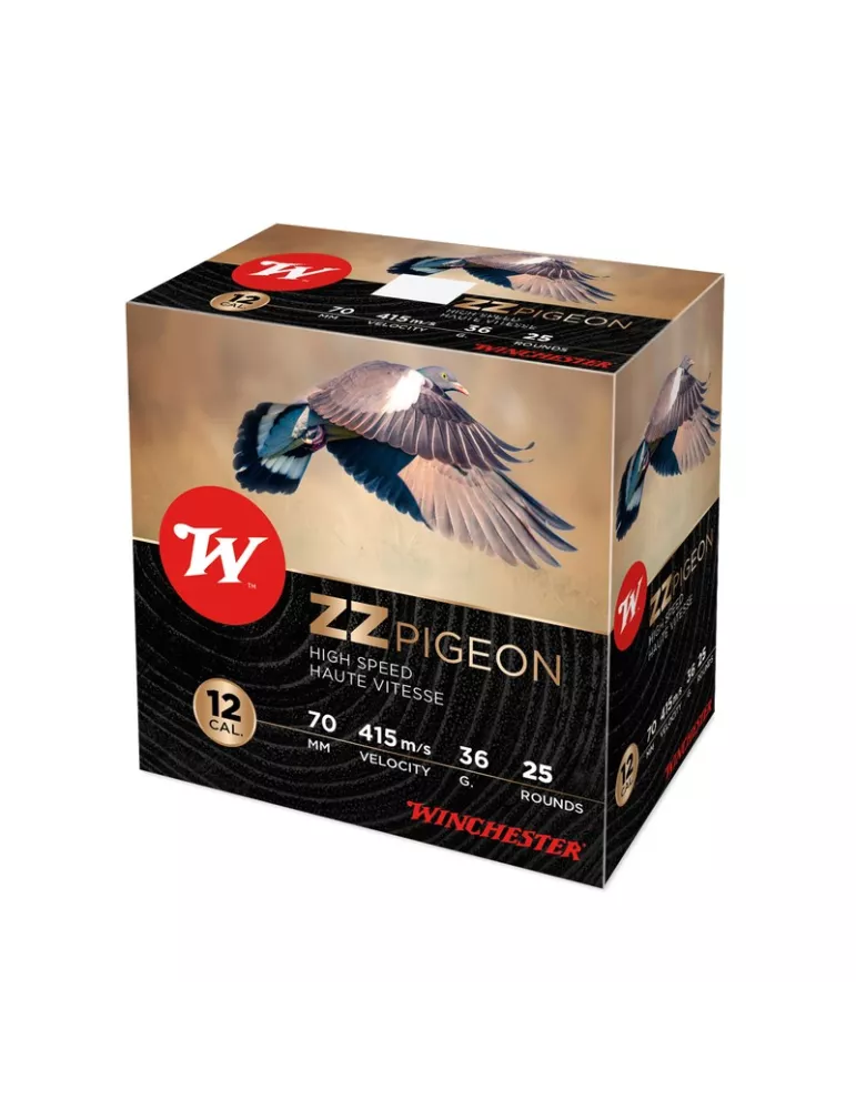 CARTOUCHES WINCHESTER ZZ PIGEON CAL12 PB N°4-5-6-7,5 36G BJ