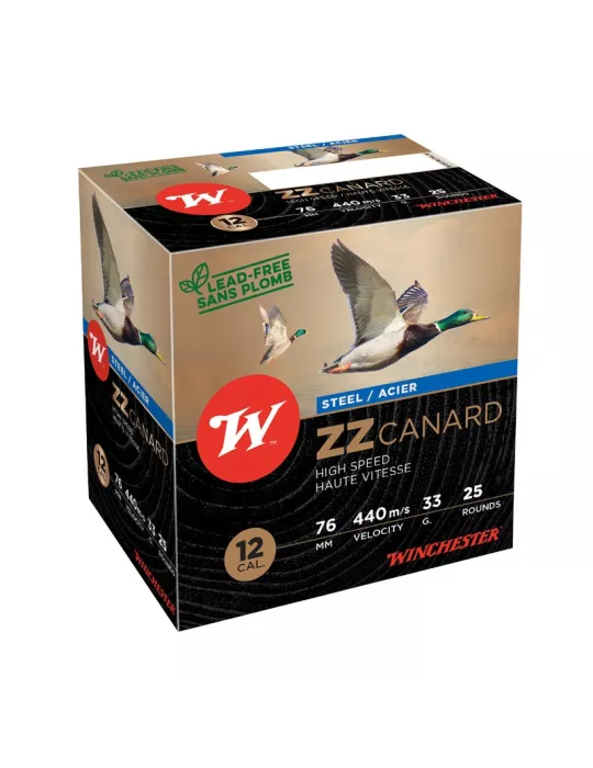 CARTOUCHES WINCHESTER ZZ CANARD CAL12 PB N°3/4/6 33G BJ