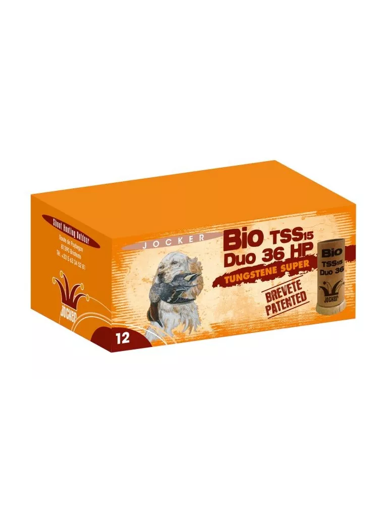 CARTOUCHES JOCKER BIO TSS 36 HP DUO CAL12 PB N°8/9 36G BJ BBIO