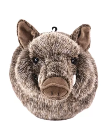 PELUCHE TÊTE DE SANGLIER 23 CM