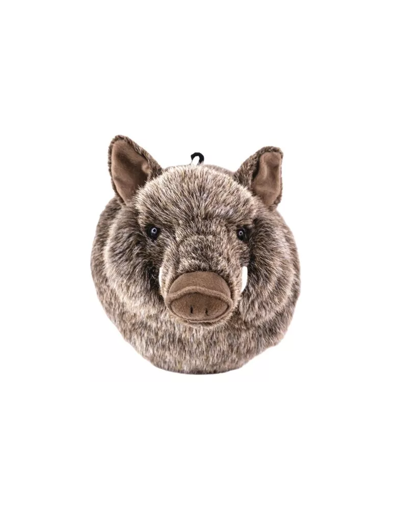 PELUCHE TÊTE DE SANGLIER 23 CM