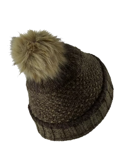 BONNET TRICOT POMPOM FEMME DEERHUNTER