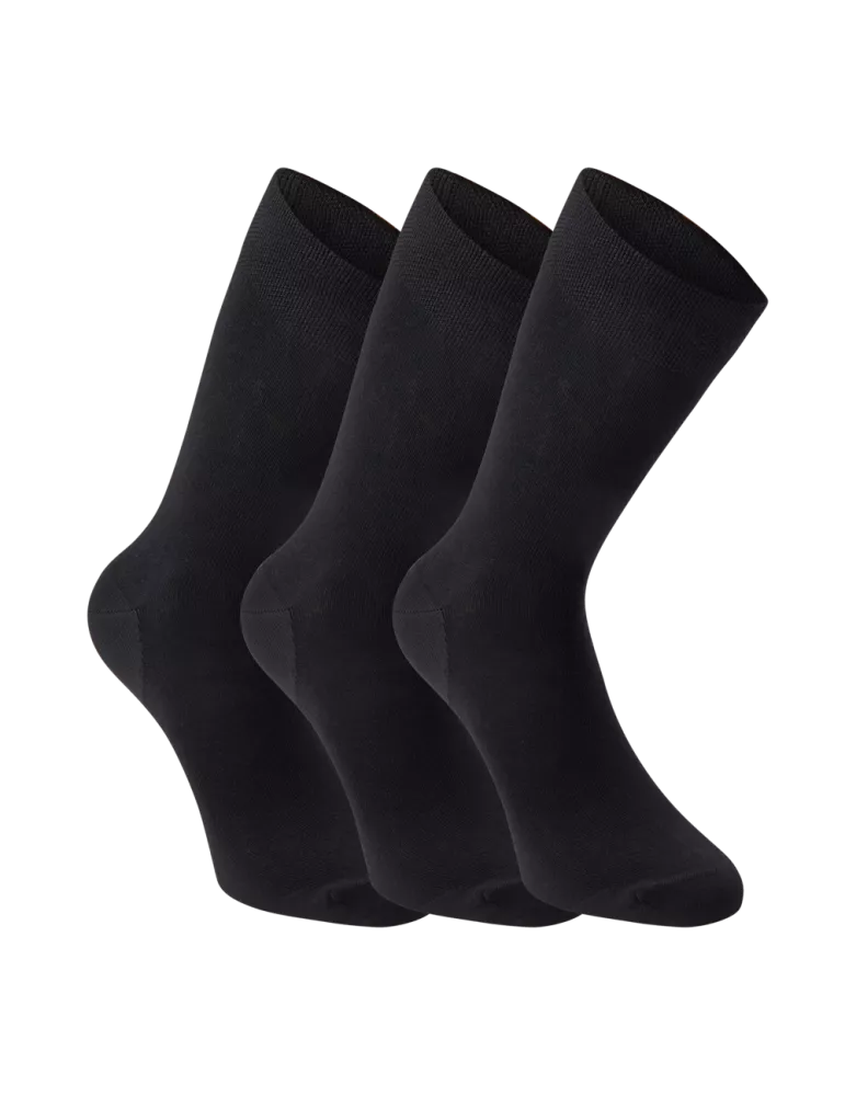 CHAUSSETTES BAMBOU LOTS DE 3 PAIRES NOIRES DEERHUNTER