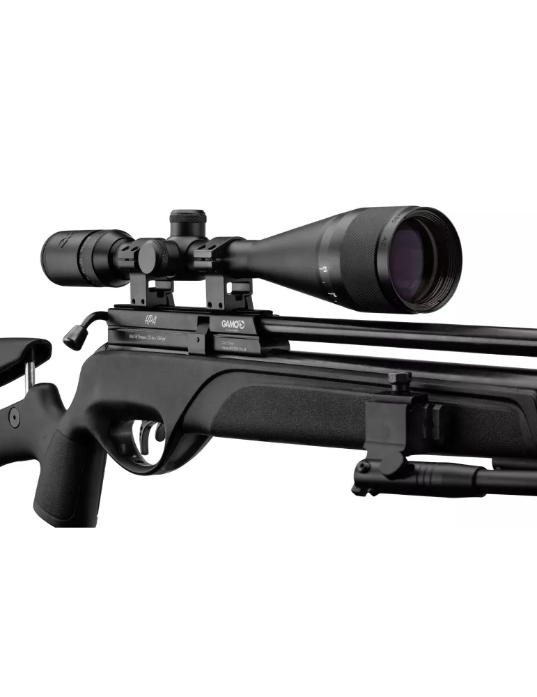 PACK CARABINE A PLOMB CAMO HPA PCP CAL/5.5MM 40J + LUNETTE 6-24x50 + SILECIEUX + BIPIED