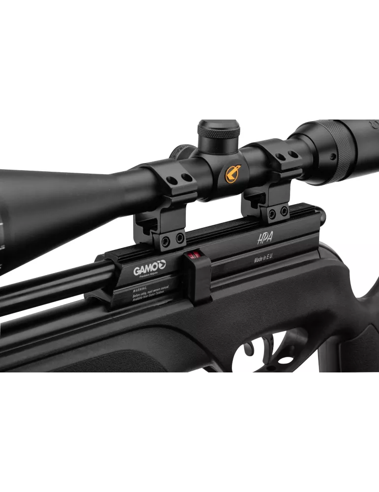 PACK CARABINE A PLOMB CAMO HPA PCP CAL/5.5MM 40J + LUNETTE 6-24x50 + SILECIEUX + BIPIED