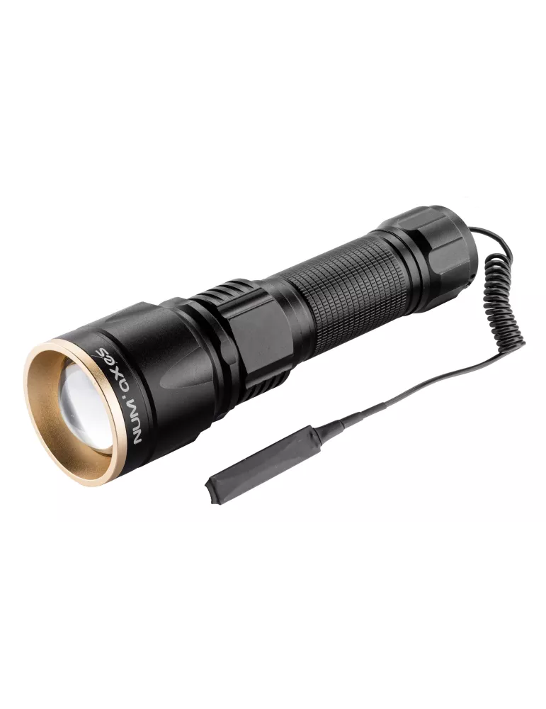 LAMPE TACTIQUE RECHARGEABLE NUM'AXES 3 LED BLANCHE/ROUGE/VERTE 1000 LUMENS