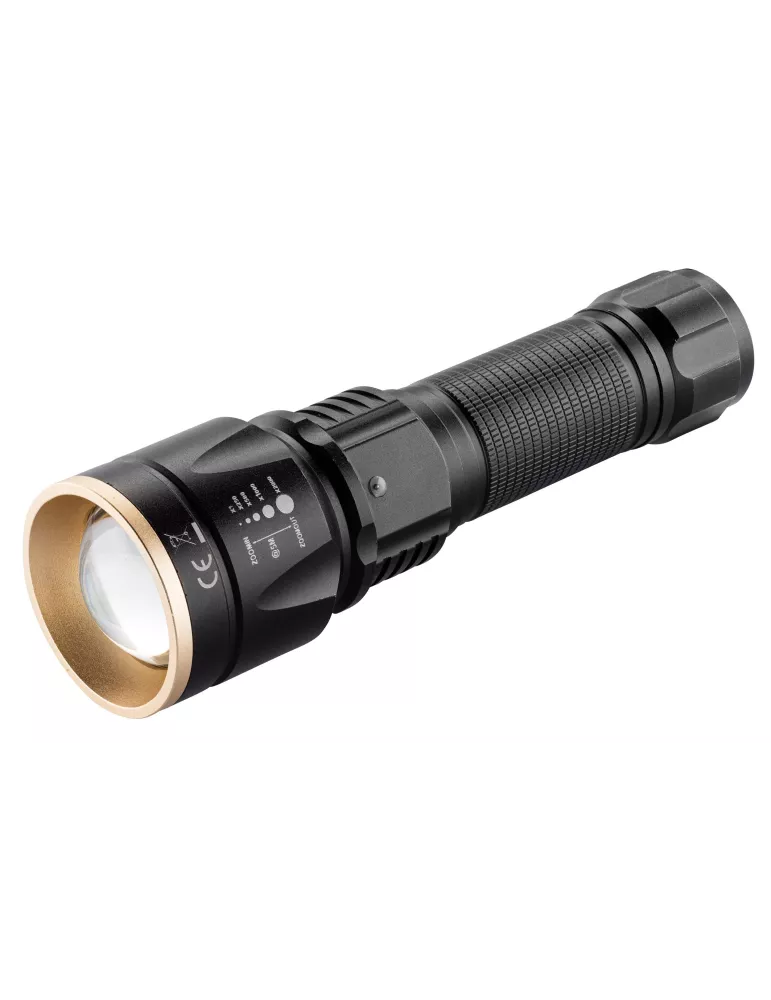 LAMPE TACTIQUE RECHARGEABLE NUM'AXES 3 LED BLANCHE/ROUGE/VERTE 1000 LUMENS