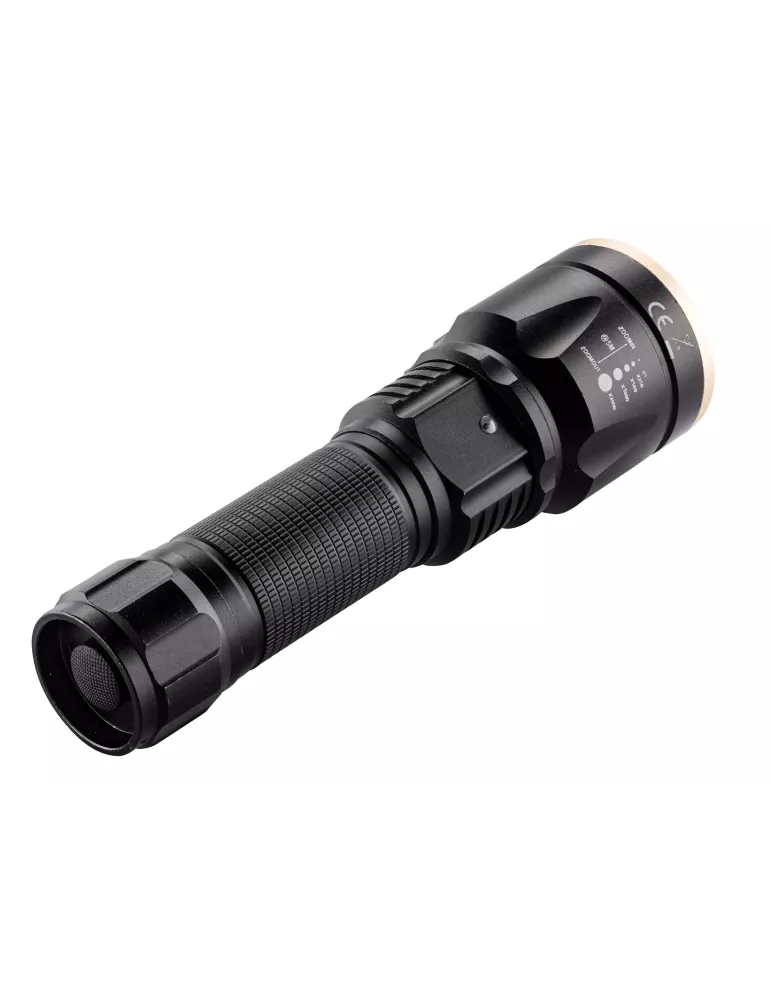 LAMPE TACTIQUE RECHARGEABLE NUM'AXES 3 LED BLANCHE/ROUGE/VERTE 1000 LUMENS