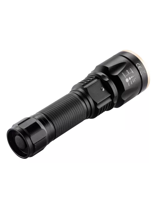 LAMPE TACTIQUE RECHARGEABLE NUM'AXES 3 LED BLANCHE/ROUGE/VERTE 1000 LUMENS