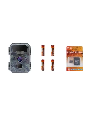 PACK PIEGE PHOTOGRAPHIQUE PIE1066 NUM'AXES + 4 PILES AA LR6 + CARTE MEMOIRE 32 GB