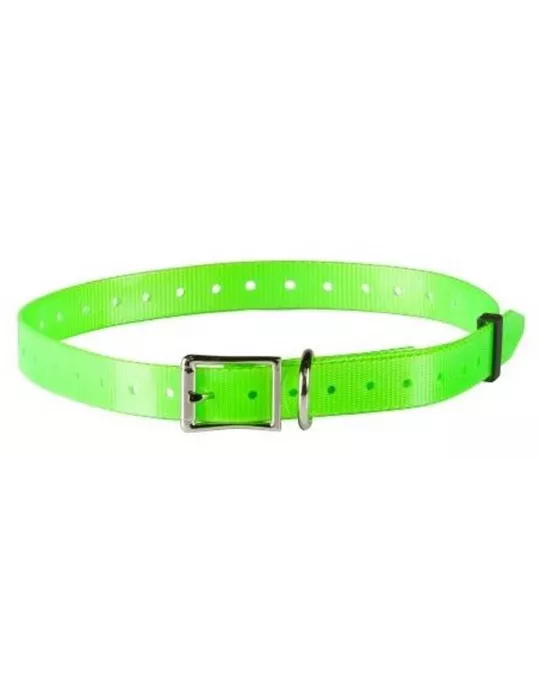 COLLIER POLYURETHANE LARGEUR 18.5MM VERT FLUO NUM'AXES
