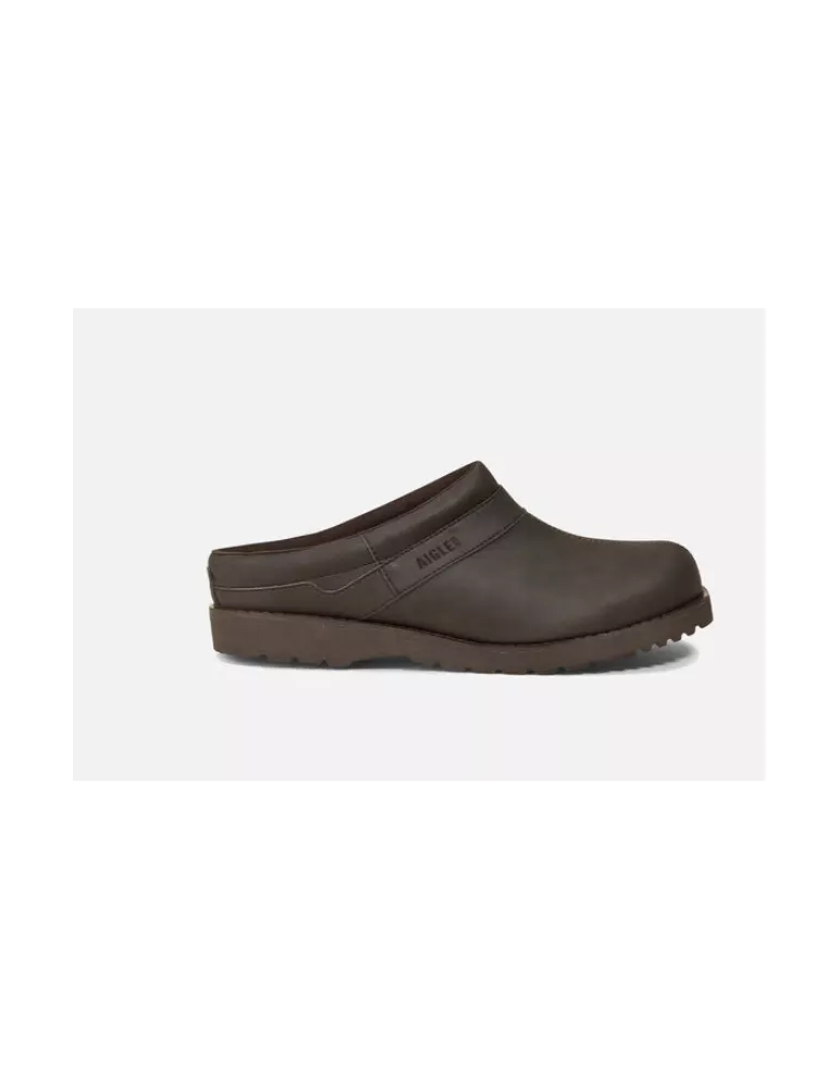 SABOTS BASILO BASSE AIGLE EN CUIR MARRON
