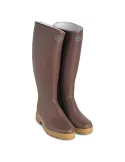 BOTTES SAINT-HUBERT HOMME LE CHAMEAU DOUBLEES DE CUIR MARRON