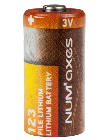 1PILE CR123 A LITHIUM 3V NUM'AXES 2