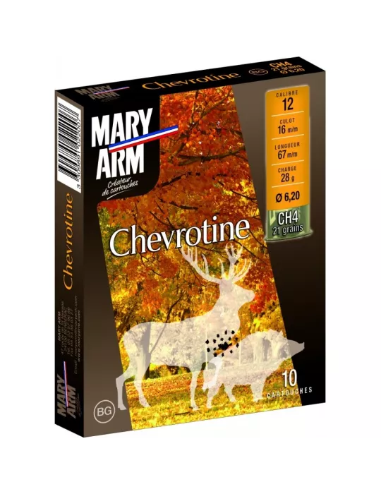 CARTOUCHES MARY ARM CHEVROTINE CAL12/67 BG 9 GRAINS