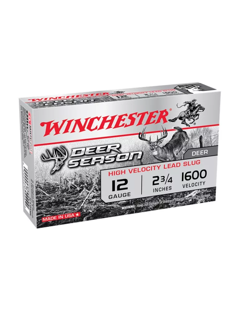 CARTOUCHES A BALLE WINCHESTER DEER SEASON CAL12/70 35 GR
