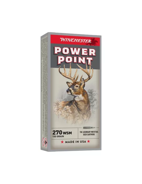 BALLES WINCHESTER POWER POINT CAL270 WSM 150 GRAINS