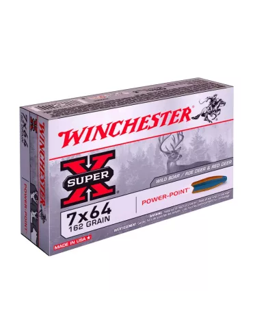 BALLES WINCHESTER SUPER-X WILD BOAR POWER POINT CAL7X64 162 GRAINS