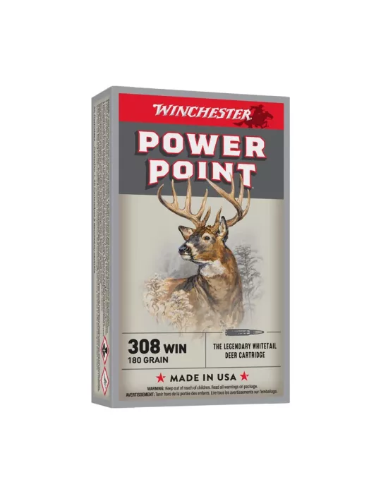BALLES WINCHESTER POWER POINT CAL308 WIN 180 GRAINS