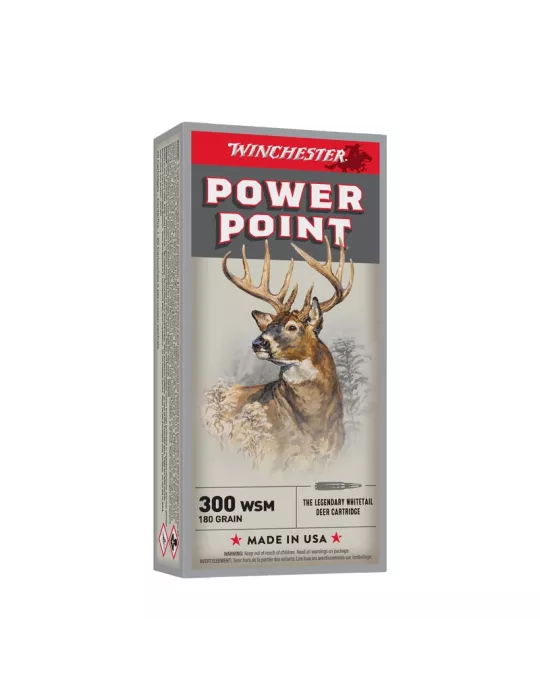 BALLES WINCHESTER POWER POINT CAL300 WSM 180 GRAINS