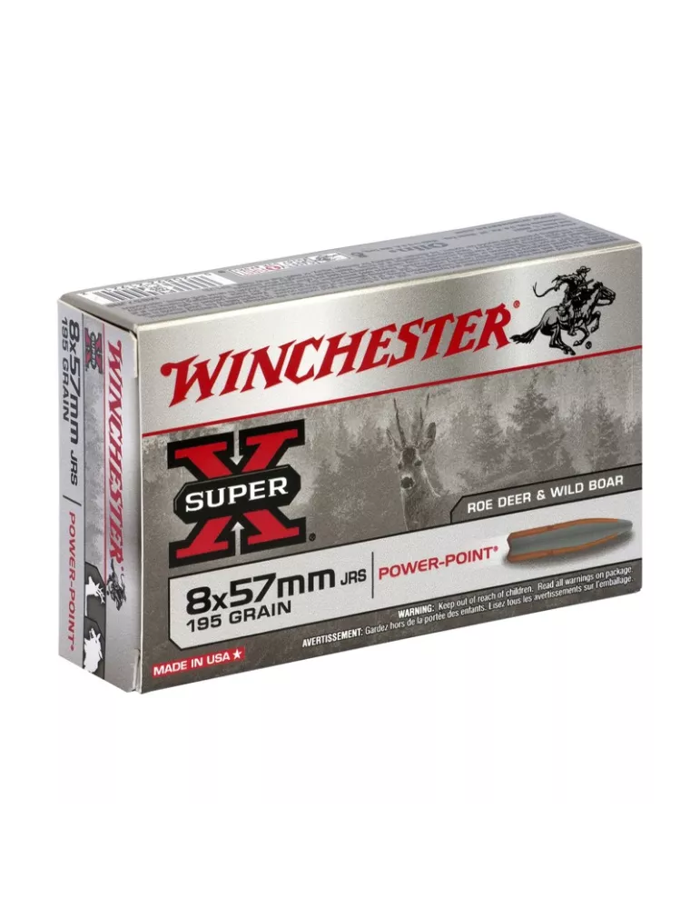 BALLES WINCHESTER POWER POINT CAL8X57 JRS 195 GRAINS