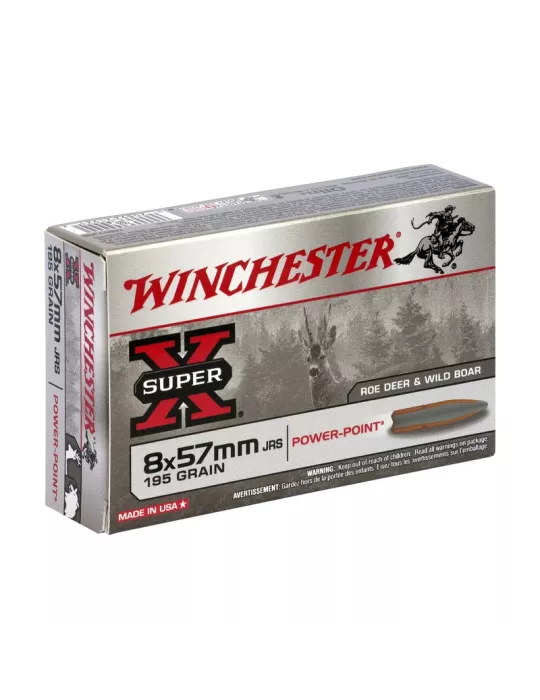 BALLES WINCHESTER POWER POINT CAL8X57 JRS 195 GRAINS