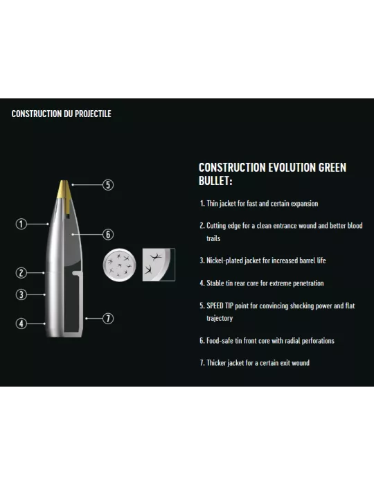 BALLES RWS EVOLUTION GREEN CAL9.3X62