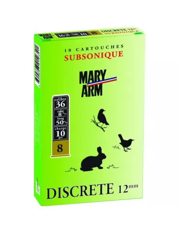 CARTOUCHES MARY ARM DISCRETE SUBSONIQUE CAL36 (12MM) PB N°6