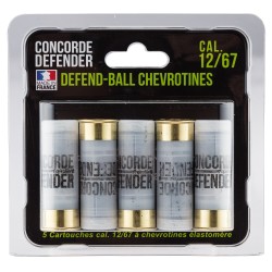 CARTOUCHES CONCORDE DEFENDER  CHEVROTINE ELASTOMERE CAL12/67