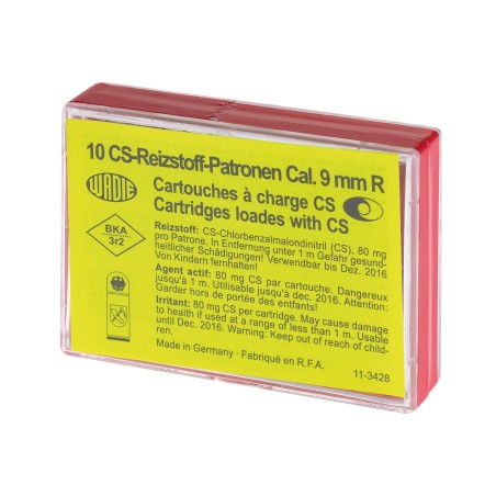 10 MUNITIONS A GAZ CAL9 MM RK POUR REVOLVER