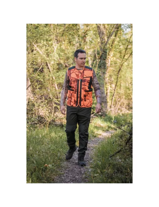 GILET TREELAND ANTI-RONCE CAMOUFLAGE ORANGE