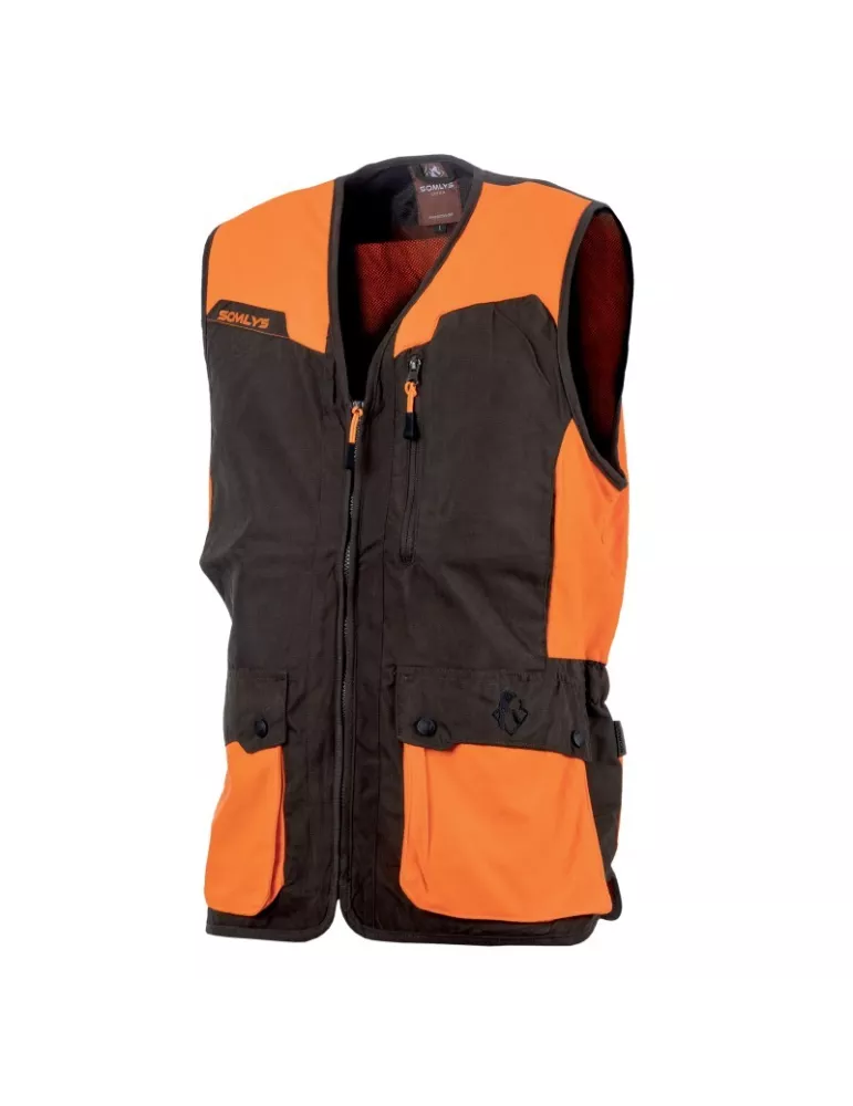 GILET SOMLYS CLASSY ORANGE ET MARRON