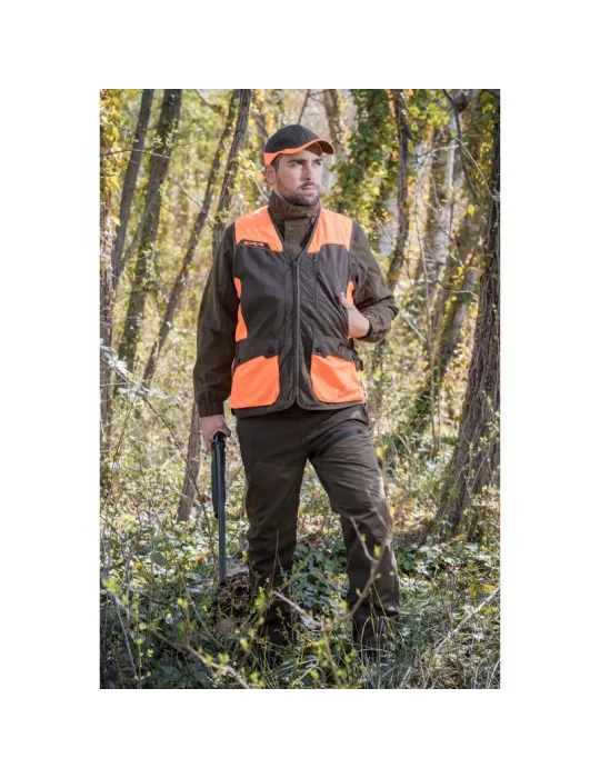 GILET SOMLYS CLASSY ORANGE ET MARRON