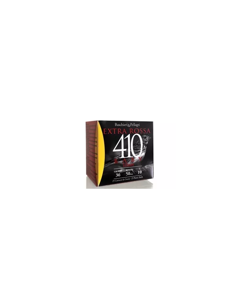 CARTOUCHES B&P EXTRA ROSSA BABY CAL410 (12 MM) PBN°5/6/7/8