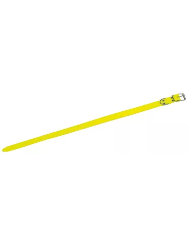 COLLIER FLUO EN PVC SOUPLE JAUNE 40 CM