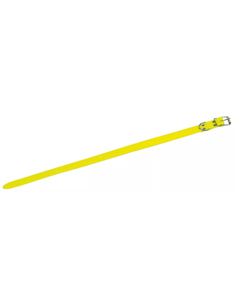 COLLIER FLUO EN PVC SOUPLE JAUNE 40 CM