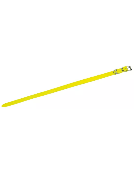 COLLIER FLUO EN PVC SOUPLE JAUNE 40 CM