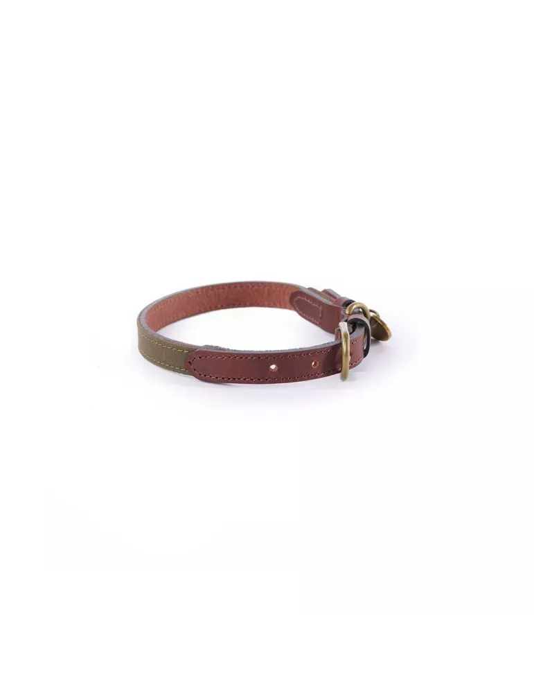 COLLIER POUR CHIEN LE CHAMEAU COTTON/CUIR TAILLE L