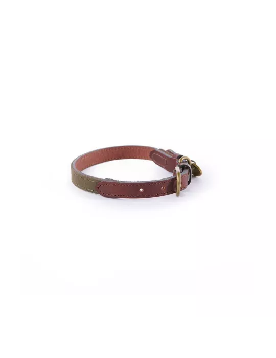 COLLIER POUR CHIEN LE CHAMEAU COTTON/CUIR TAILLE L