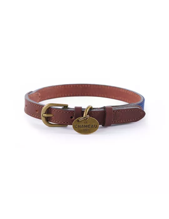 COLLIER POUR CHIEN LE CHAMEAU COTTON/CUIR TAILLE M