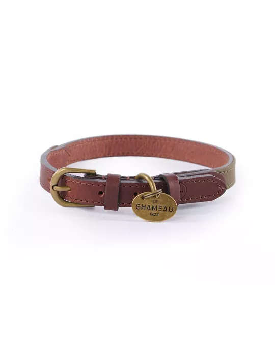 COLLIER POUR CHIEN LE CHAMEAU COTTON/CUIR TAILLE M
