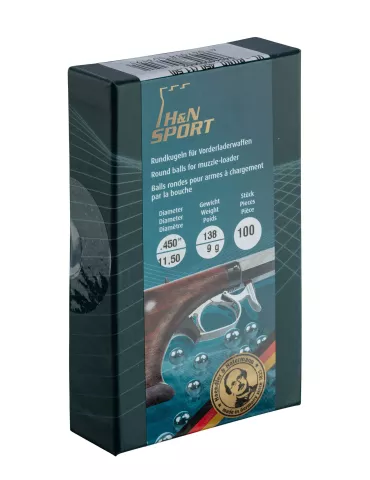 200 BALLES RONDES EN PLOMBS H&N CAL36