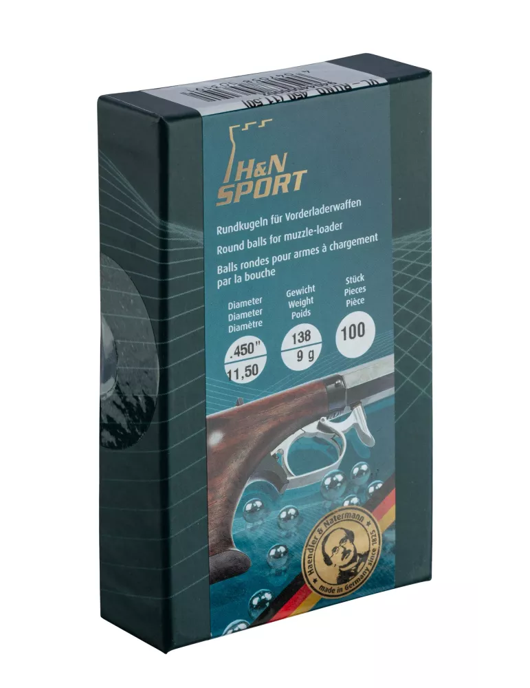 200 BALLES RONDES EN PLOMBS H&N CAL36